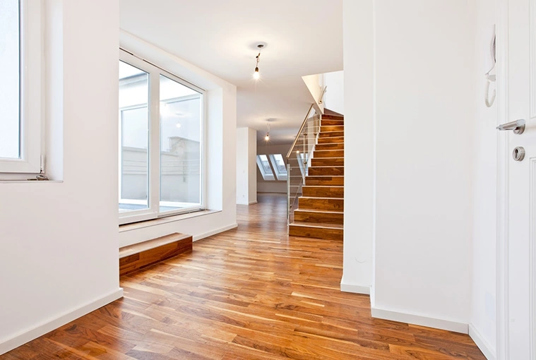High-class home remodeling services with wooden flooring